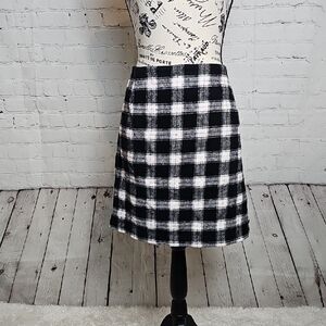 Forever 21 Black And White Plaid Mini Skirt